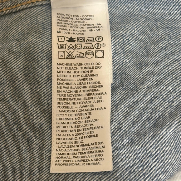 Women's Levi's Blue Denim Button-Front Mini Dress S - Picture 13 of 14